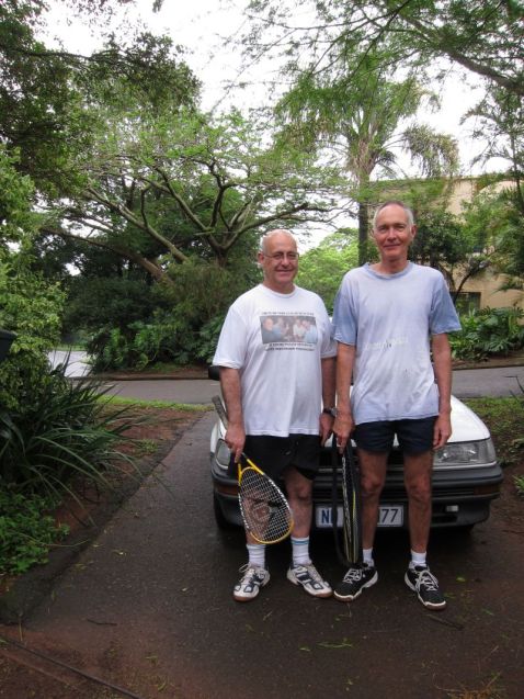 With Jeremy Grest, Durban December 2014 before a game of squash