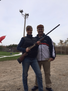 Clay pigeon shooting ('skeet shooting'), October 2015
