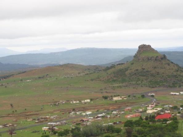 Isandlwana with white cairns visible