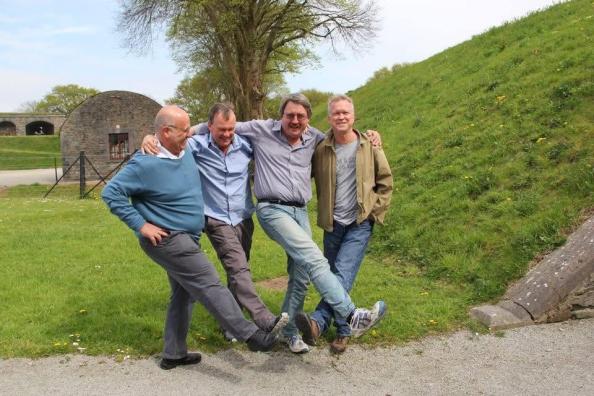 Alan, Owen, Jon, and David pose for a photo at Jon's 60th
